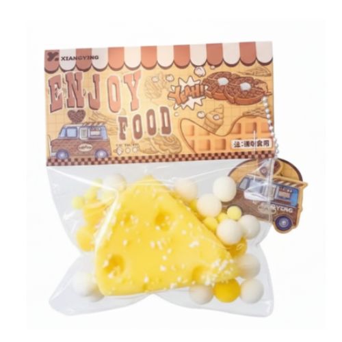 SQUISHY CHEESE (TPR) 8cm In Busta…x300